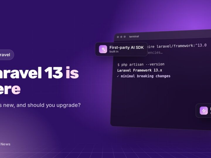 Laravel 13 is here: illustration for the Purple Prince news article