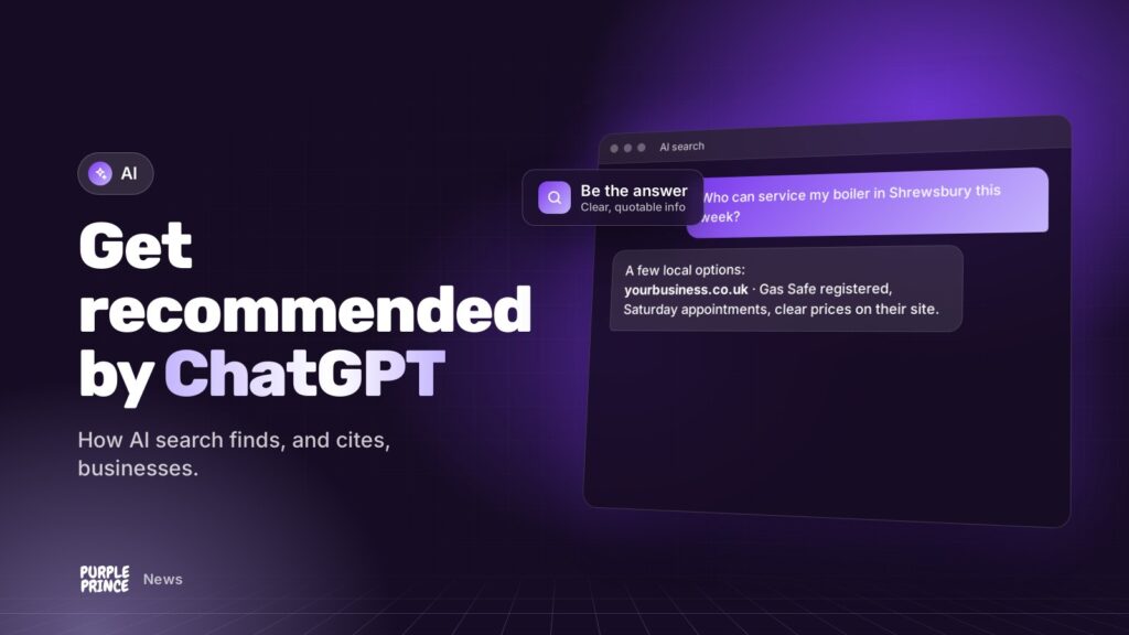 Get recommended by ChatGPT: illustration for the Purple Prince news article