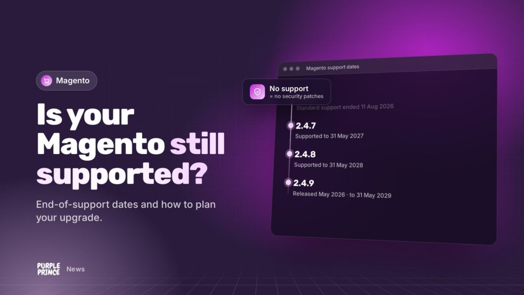 Is your Magento still supported?: illustration for the Purple Prince news article