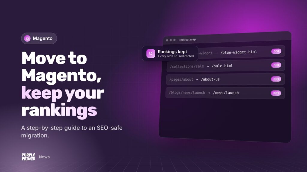 Move to Magento, keep your rankings: illustration for the Purple Prince news article