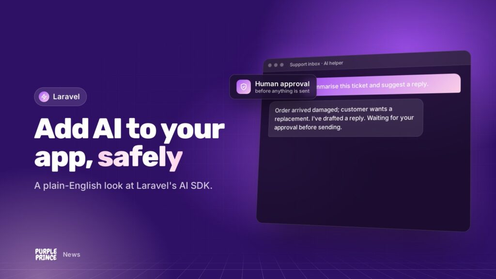 Add AI to your app, safely: illustration for the Purple Prince news article